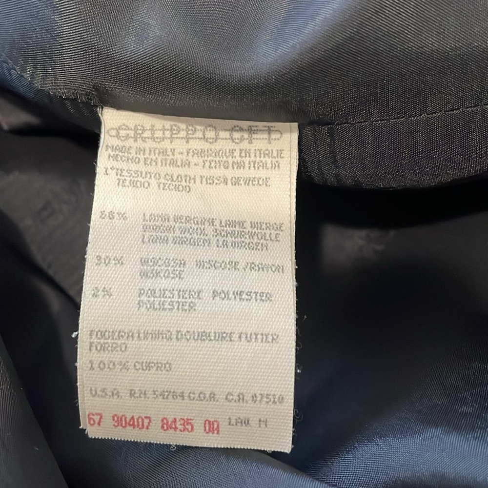 Giorgio Armani Italian Made Strips Navy Pinstripe Women's Blazer Size 4 - Picture 8 of 11
